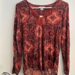 Patterned lucky brand long sleeve